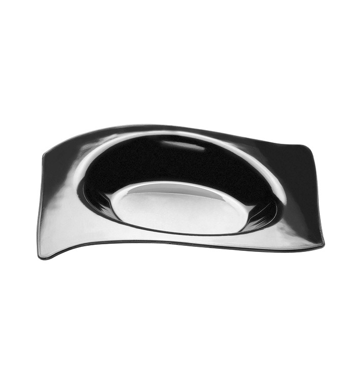 Piatto Degustazione "Flat" Nero 8x6,6 cm (50 Pezzi) Piatto Degustazione "Flat" Nero 8x6,6 cm (50 Pezzi)