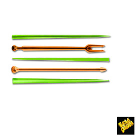 Pick di Plastica Snack Stick Multicolore 90mm (1650 Pezzi)