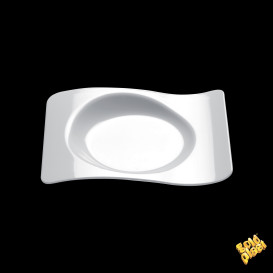 Piatto Degustazione Forma Bianco 8,0x6,6 cm (500 Pezzi)