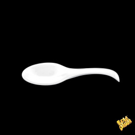 Mini Cucchiaio Degustazione Single-Dose Bianco 120 mm (600 Pezzi)