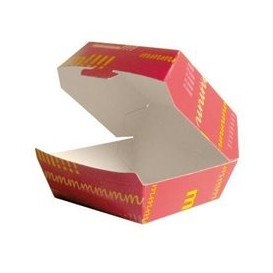 Scatola di Carta Hamburger 12x12x7 cm (25 Pezzi)
