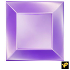 Piatto Plastica Piano Viola Nice Pearl PP 290mm (144 Pezzi)