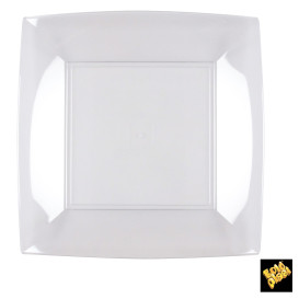 Piatto Plastica Piano Trasp. Nice PS 230mm (25 Pezzi)