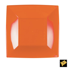 Piatto Plastica Piano Arancione Nice PP 230mm (300 Pezzi)