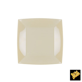 Piatto Plastica Piano Crema Nice PP 180mm (300 Pezzi)