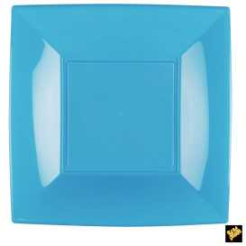 Piatto Plastica Piano Turchese Nice PP 290mm (144 Pezzi)