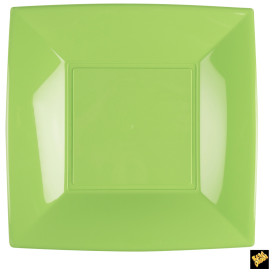 Piatto Plastica Piano Verde Acido Nice PP 290mm (144 Pezzi)