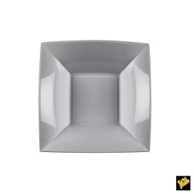 Piatto Plastica Fondo Grigio Nice PP 180mm (300 Pezzi)