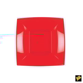Piatto Plastica Fondo Rosso Nice PP 180mm (300 Pezzi)