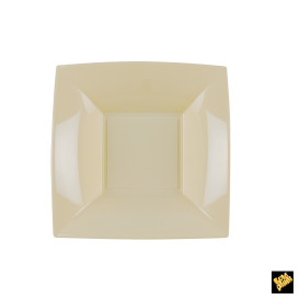 Piatto Plastica Fondo Crema Nice PP 180mm (300 Pezzi)