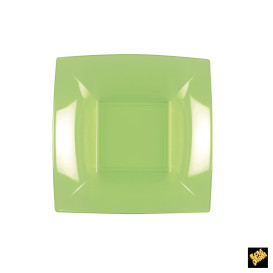 Piatto Plastica Fondo Verde Acido Nice PP 180mm (25 Pezzi)