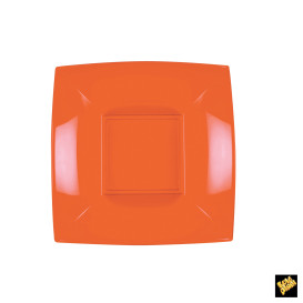 Piatto Plastica Fondo Arancione Nice PP 180mm (25 Pezzi)