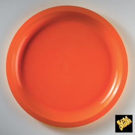Piatto di Plastica Arancione Round PP Ø290mm (300 Pezzi)