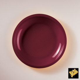 Piatto Plastica Piano Bourdeaux Round PP Ø220mm (600 Pezzi)