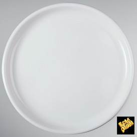 Piatto di Plastica per Pizza Bianco Round PP Ø350mm (12 Pezzi)