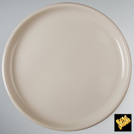 Piatto di Plastica per Pizza Beige Round PP Ø350mm (144 Pezzi)
