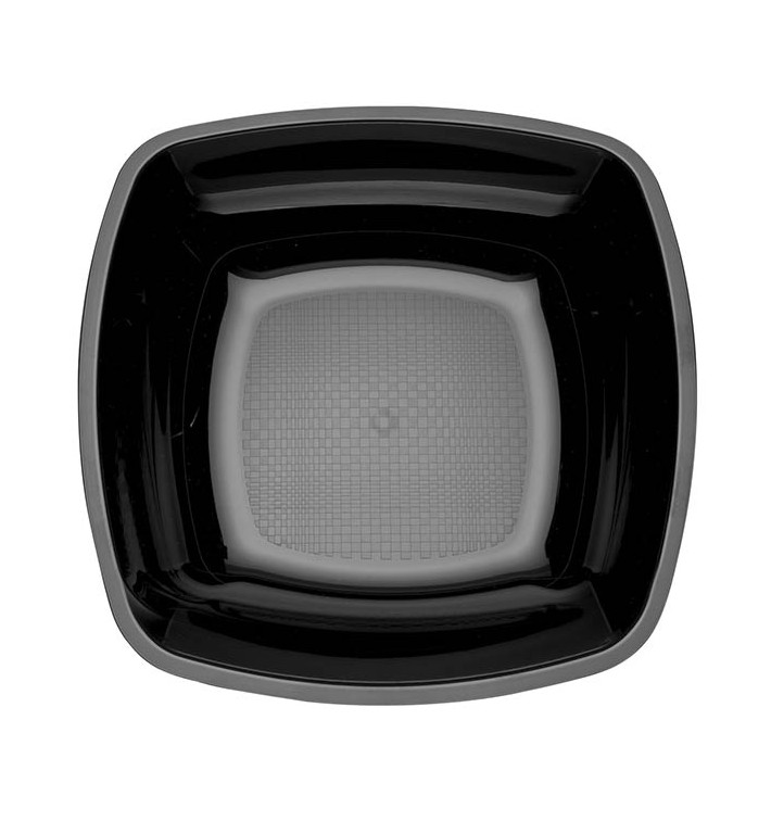 Piatto Plastica Fondo Nero Square PS 180mm (25 Pezzi) Piatto Plastica Fondo Nero Square PS 180mm (25 Pezzi)