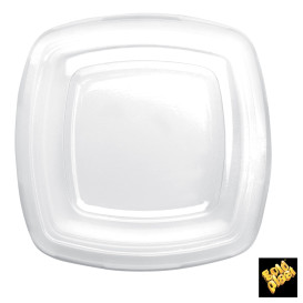 Coperchio Plastica Transp. per Piatto Square PET 180mm (25 Uds)
