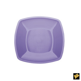 Piatto Plastica Piano Lilla Square PP 180mm (25 Pezzi)
