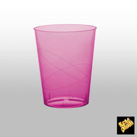 Bicchiere di Plastica Moon Fucsia Trasp. PS 350ml (20 Pezzi)