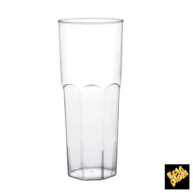 Bicchiere di Plastica Vetro Trasp. PS Ø65mm 350ml (10 Pezzi)
