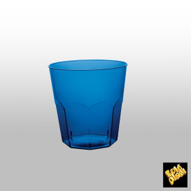 Bicchiere di Plastica Blu Trasp. PS Ø73mm 220ml (50 Pezzi)