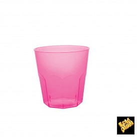 Bicchiere di Plastica Fucsia Trasp. PS Ø73mm 220ml (50 Pezzi)