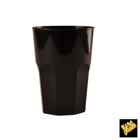 Bicchiere Plastica Cocktail Nero PP Ø84mm 270ml (20 Pezzi)