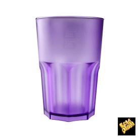 Bicchiere Riutilizzabili SAN Frost Lilla Trasparente 400ml (5 Pezzi)