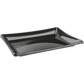 Vassoio Plastica Catering Rettang. Nero 12x16cm (300 Pezzi)