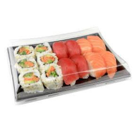 Coperchio Plastica Trasparente Vassoio 12x16cm (50 Pezzi)
