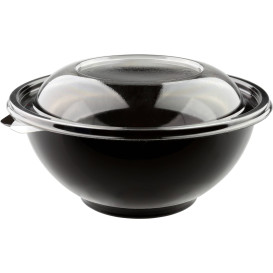 Ciotola di Plastica Nero PET 1150ml Ø180mm (60 Pezzi)