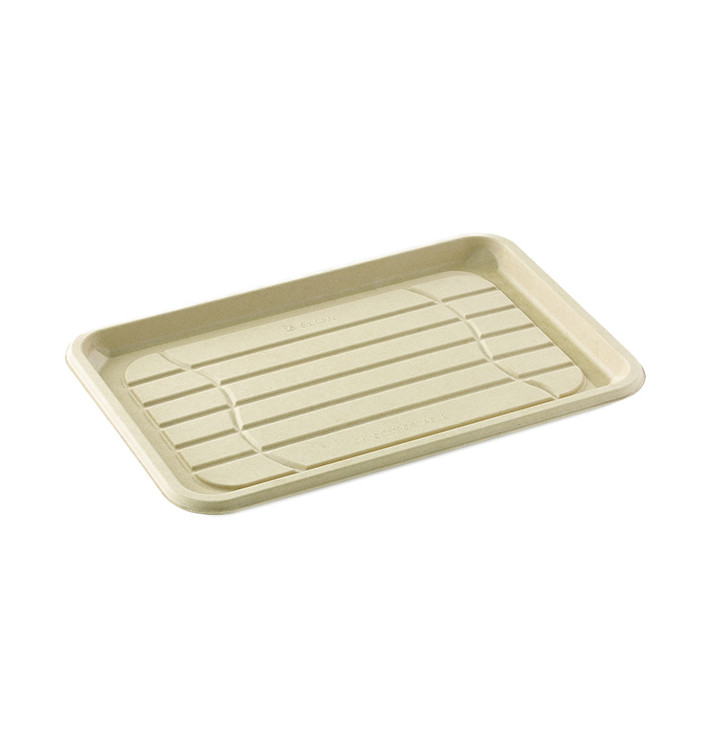Vassoi Bio di Canna da Zucchero 350x240mm (150 Pezzi) Vassoi Bio di Canna da Zucchero 350x240mm (150 Pezzi)