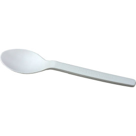 Cucchiaio Bio CPLA Bianco 120mm imballaggio (500 Pezzi)