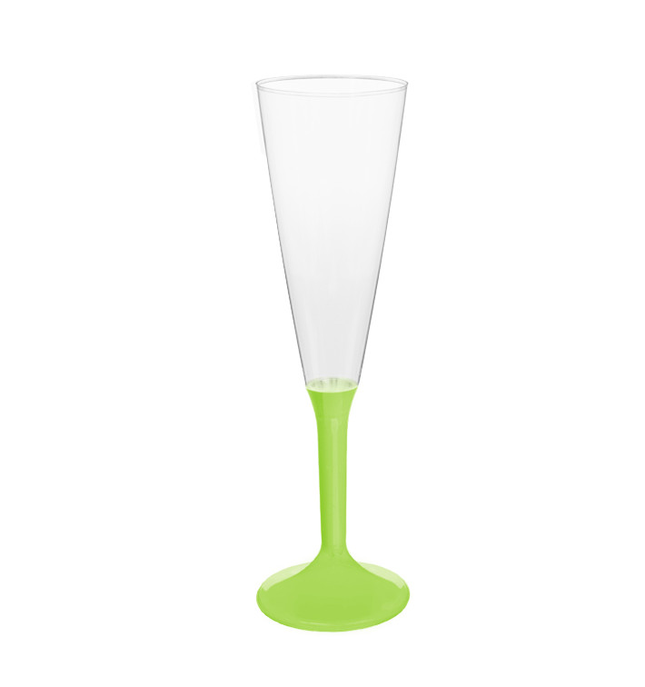 Calice Plastica Flute Gambo Verde Pistacchio 160ml 2P (200 Pezzi) Calice Plastica Flute Gambo Verde Pistacchio 160ml 2P (200 Pezzi)