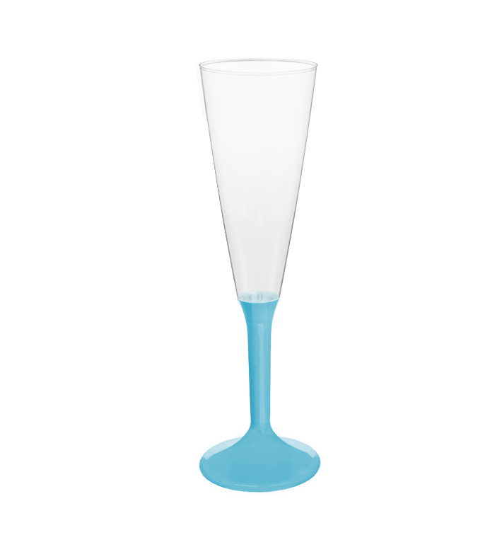 Calice Plastica Flute Gambo Turchese 160ml 2P (200 Pezzi) Calice Plastica Flute Gambo Turchese 160ml 2P (200 Pezzi)