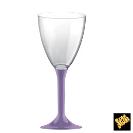 Calice Plastica Vino Gambo Lilla 180ml 2P (20 Pezzi)