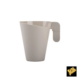 Tazze di Plastica Design Crema 155ml (12 Pezzi)