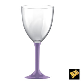 Calice Plastica Vino Gambo Lilla 300ml 2P (20 Pezzi)