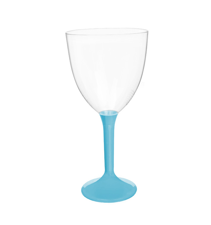 Calice Plastica Vino Gambo Turchese 300ml 2P (20 Pezzi) Calice Plastica Vino Gambo Turchese 300ml 2P (20 Pezzi)