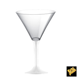 Coppa Plastica Cocktail Gambo Bianco 185ml 2P (200 Pezzi)