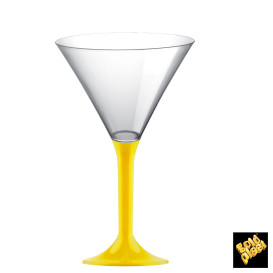 Coppa Plastica Cocktail Gambo Giallo 185ml 2P (20 Pezzi)