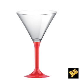 Coppa Plastica Cocktail Gambo Red Transp. 185ml 2P (20 Pezzi)