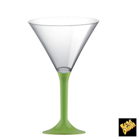 Coppa Plastica Cocktail Gambo Pistacchio 185ml 2P (20 Pezzi)