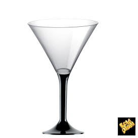 Coppa Plastica Cocktail Gambo Nero 185ml 2P (20 Pezzi)