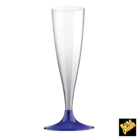 Flute Plastica Gambo Blu Transp. 140ml 2P (400 Pezzi)