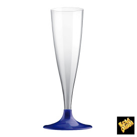 Flute Plastica Gambo Blu Perlato 140ml 2P (400 Pezzi)