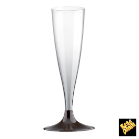 Flute Plastica Gambo Marrone 140ml 2P (20 Pezzi)