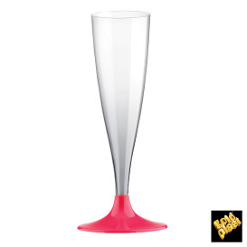Flute Plastica Gambo Fucsia 140ml 2P (20 Pezzi)