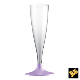 Flute Plastica Gambo Lilla 140ml 2P (20 Pezzi)